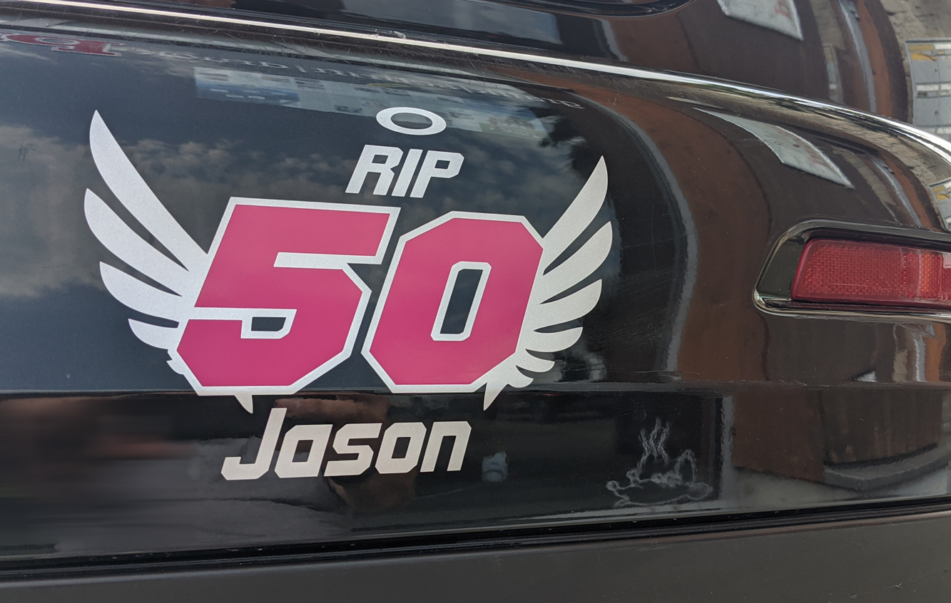 Jason 50 RIP Gedenken Aufkleber